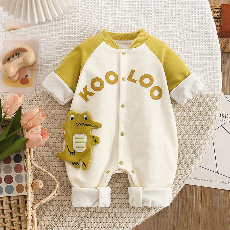 Infant Jumpsuits, Spring and Autumn New Styles, Double-Layered Robes, Baby Clothes, Children's Clothes, Newborn Crawling Clothes