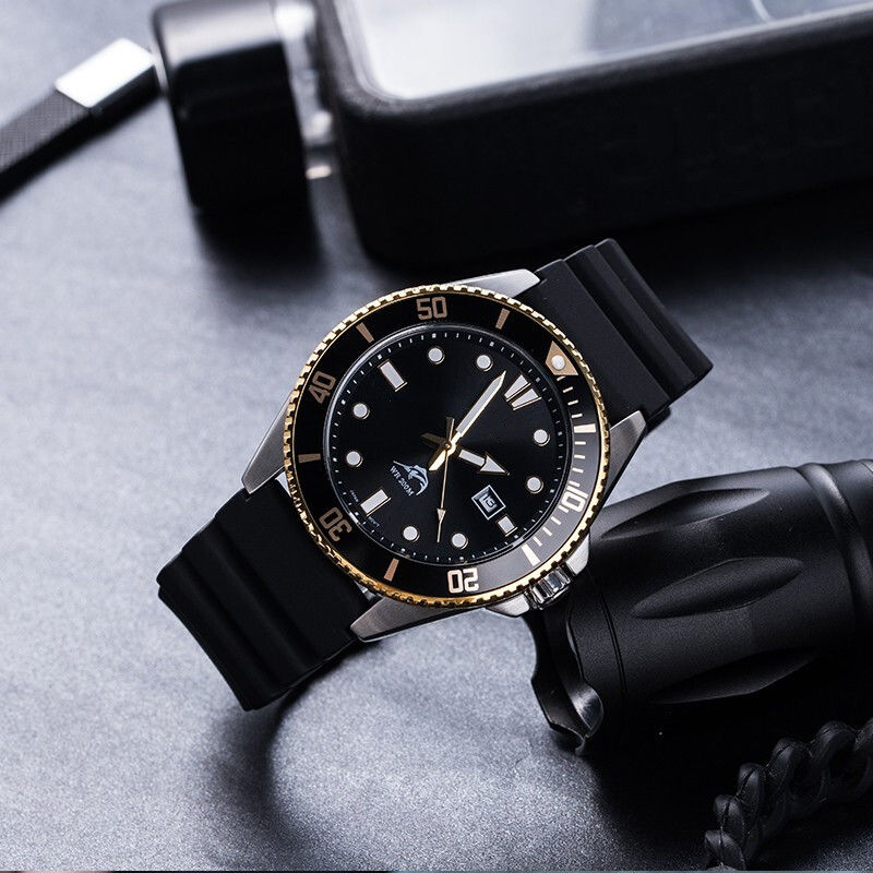 耐斯卡品牌同款西欧系手表防水夜光指针运动男士表硅胶表带学生表