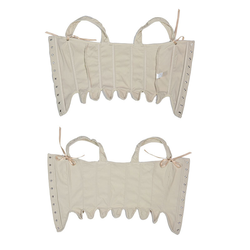 21175 Slim sarga algodón comercio exterior ropa de mujer verano nueva moda corbata delantera cintura de espina de pescado slim sin mangas