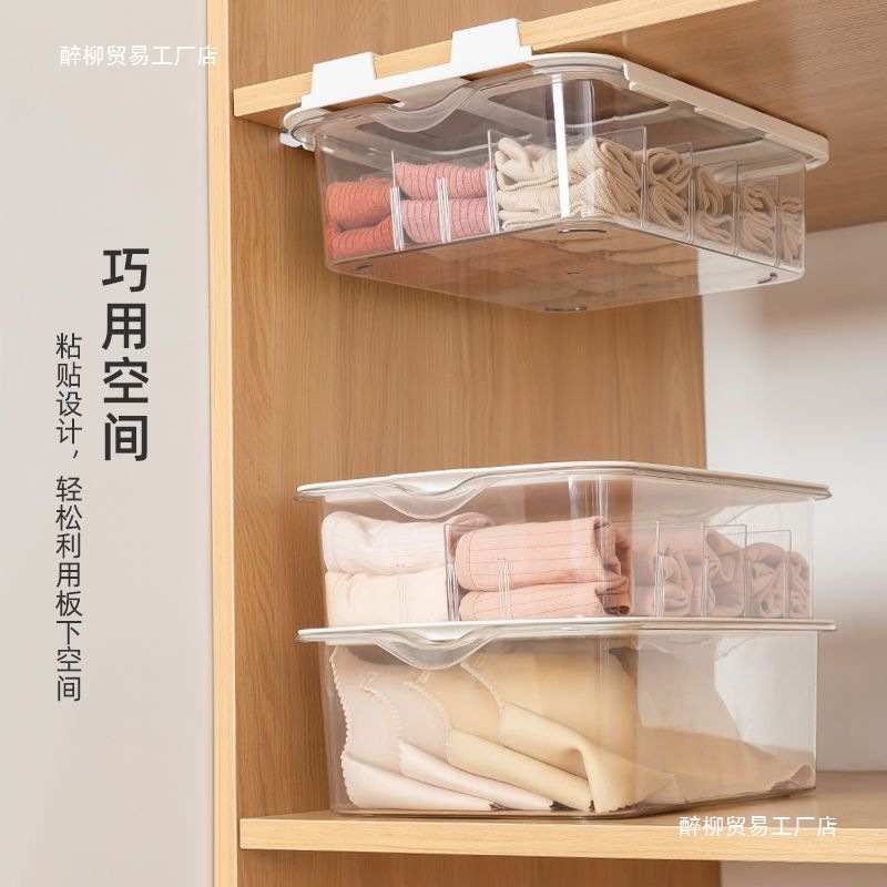 Wardrobe storage box Inner pantyhose organized box suspension drawer…