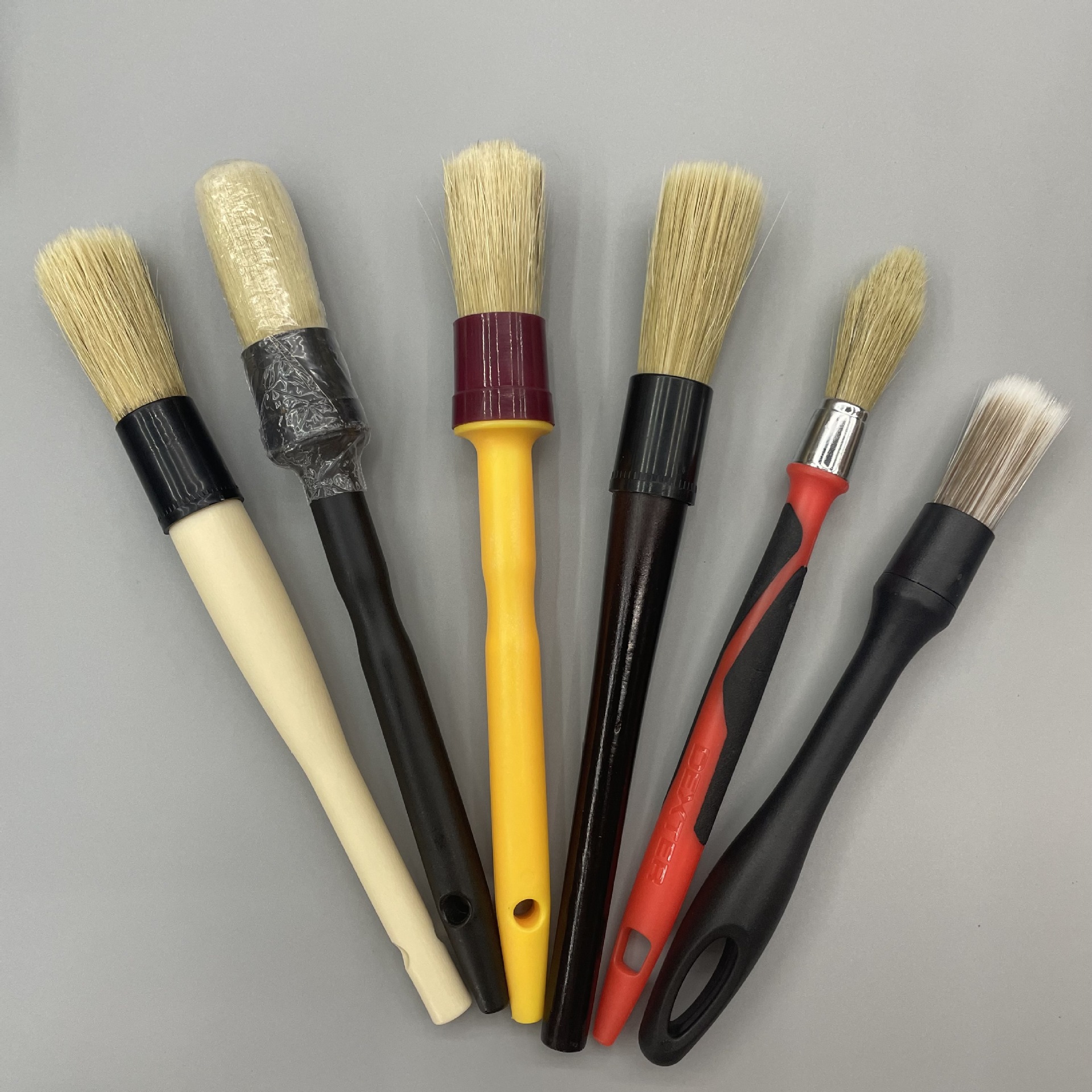 Detalle del coche cepillo herramienta de lavado de coches cepillo herramienta de limpieza de coches suministro de cepillo de cerdas cabeza redonda transfronteriza Amazon caliente