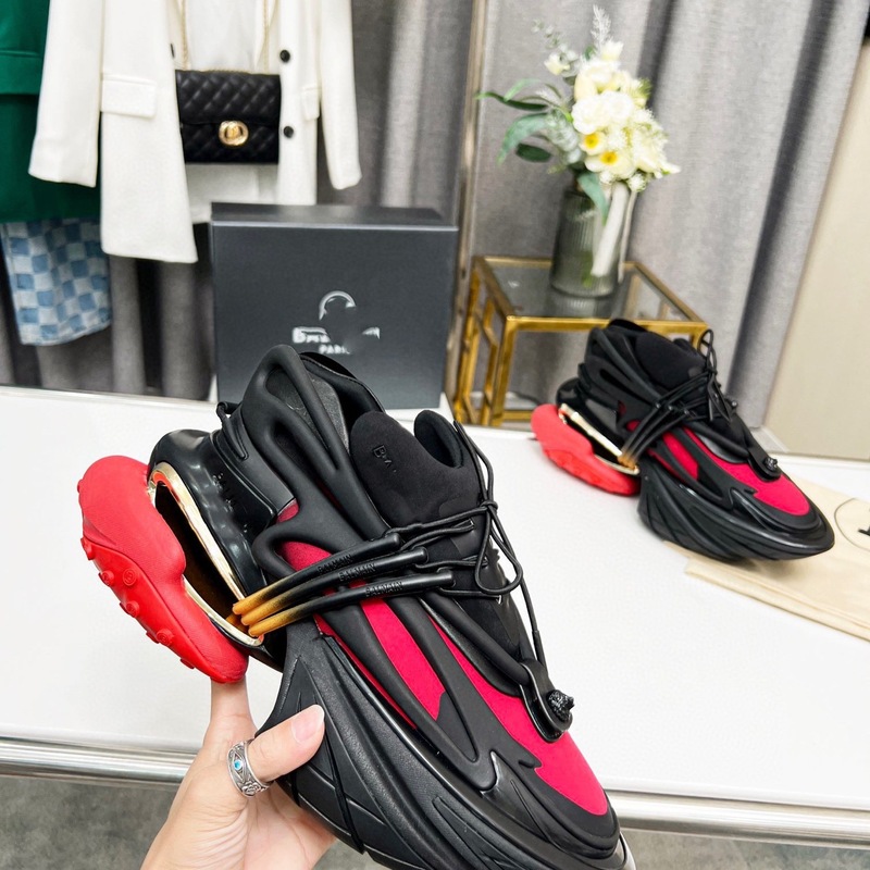 Foreign Trade New Balmain Casual Shoes Thick-Soled Fashion Color Matching Sneakers Spaceship Space Couple Dad Shoes