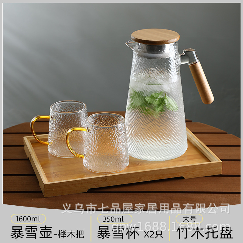 tetera de agua fría, vidrio resistente a altas temperaturas, tetera de té fría de jugo de fruta de gran capacidad, botella de agua hervida, tetera de té doméstica resistente al calor a prueba de explosiones image 15