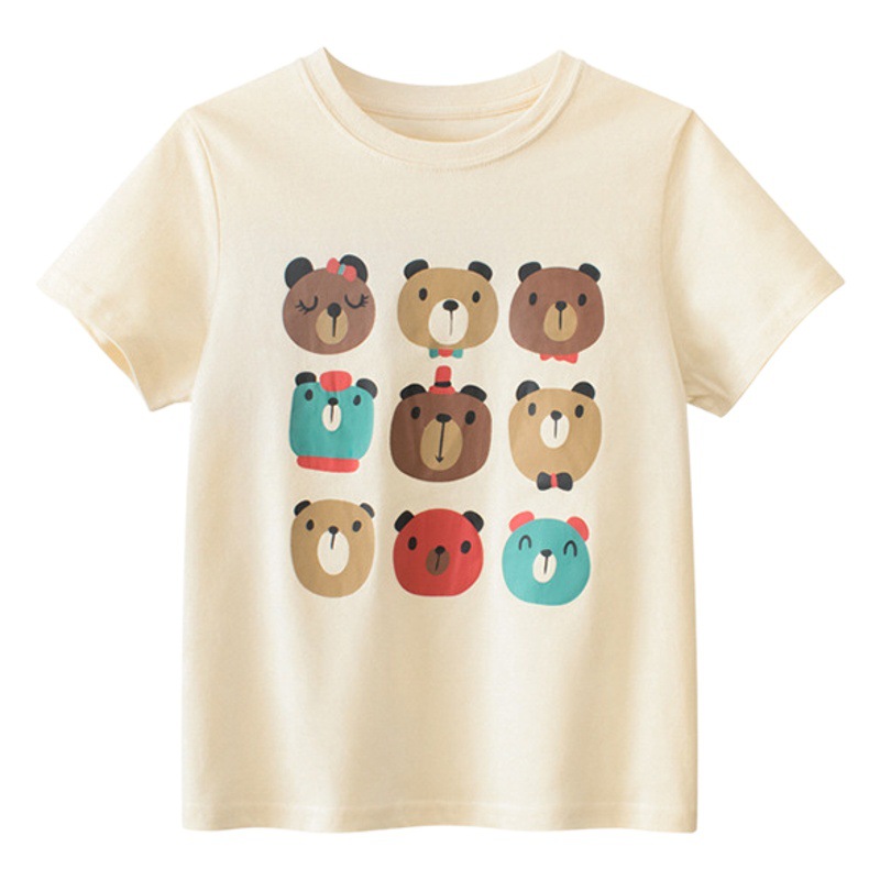 GRrr marca de ropa para niños al por mayor verano Camiseta de manga corta para niños ropa de hombre joven camisa de fondo para niñas suministro transfronterizo