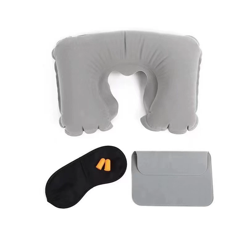 Портативная надувная U-образная подушка, подушка для шеи, необходимая вещь для путешествий, для кемпинга и отдыха на природе, складная и удобная для хранения, надувная U-образная подушка.