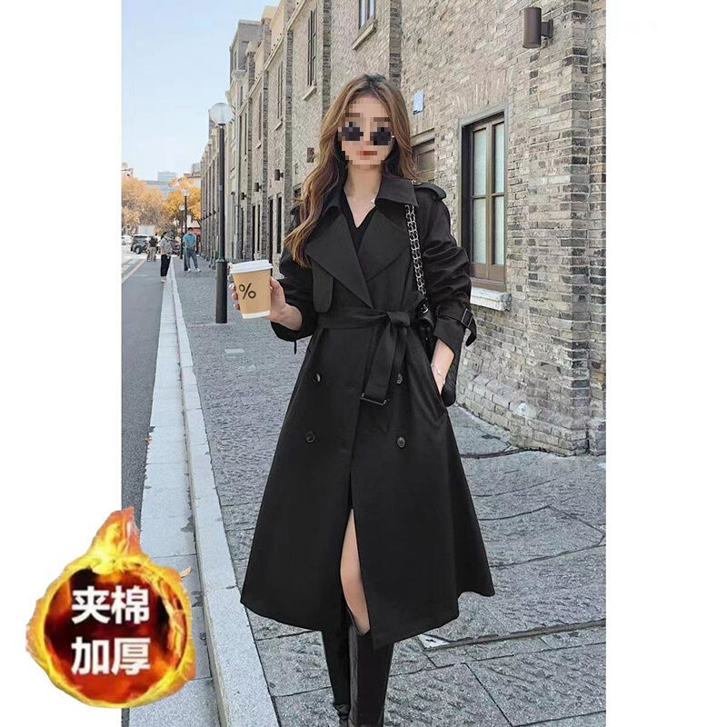 法式洋气风衣外套女2025垂感春秋收腰风衣女感中长款新款|undefined