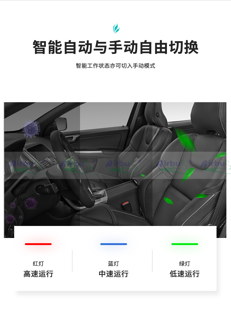 Kangyang negative oxygen ion air purifier integrated dust removal formaldehyde removal odor removal car oxygen bar factory wholesale