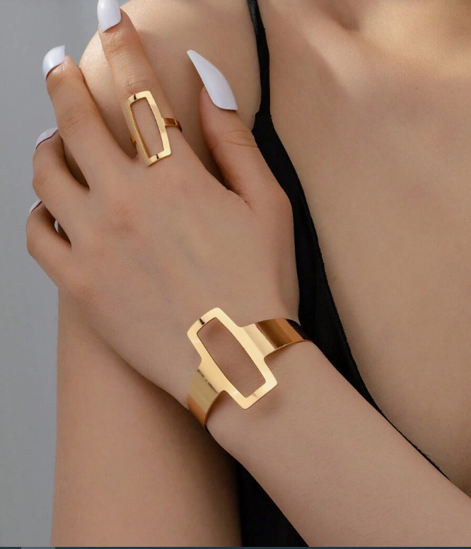 Iron Material Retro Solid Color Iron Women's Jewelry Set