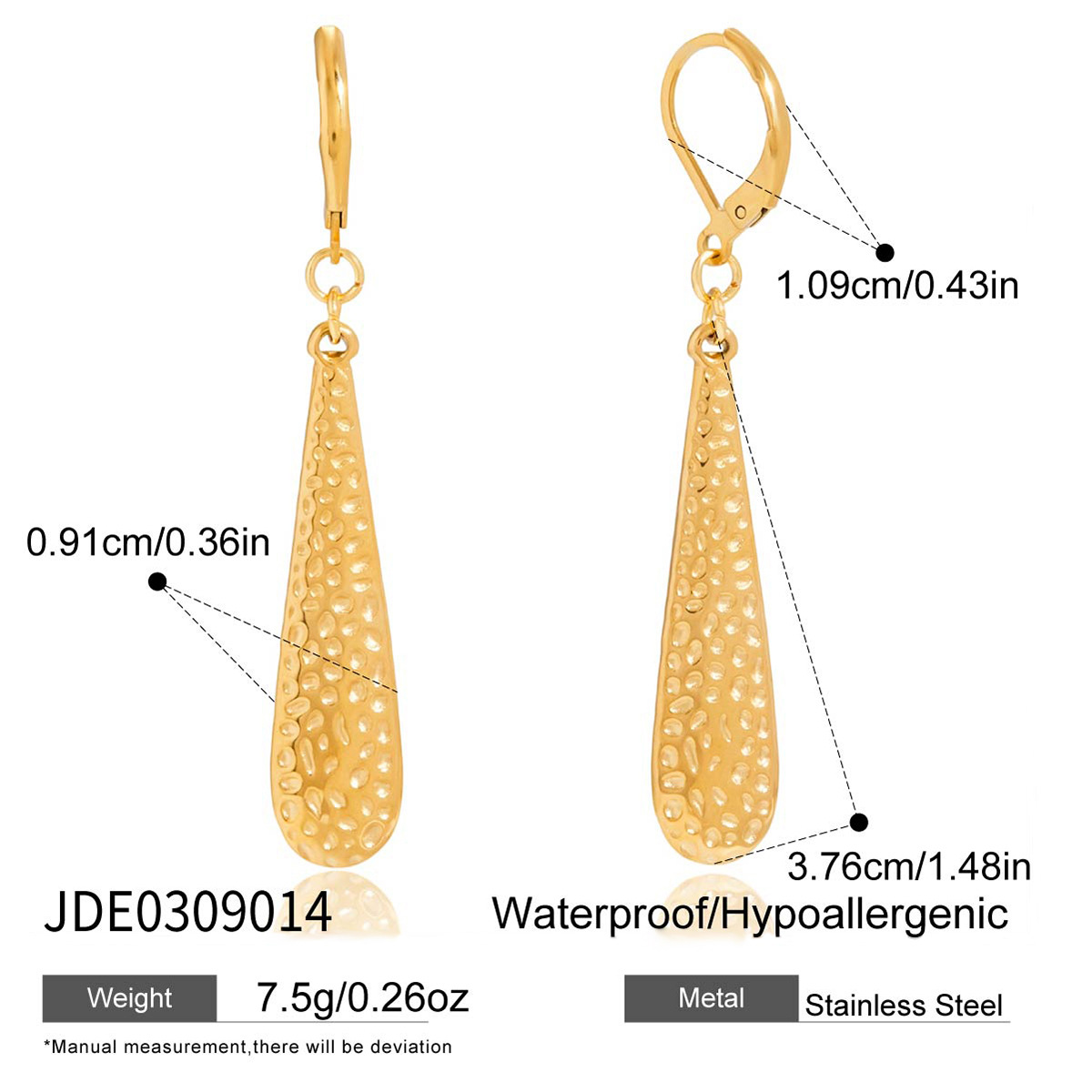 Wanxing colgante de gota de agua clásica de acero inoxidable exagerado pendientes transfronterizos simple estilo de diseño de moda joyas