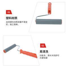 Factory wholesale body roller flat wall art paint 4/5/6/7/8 inch smooth wall roller gray