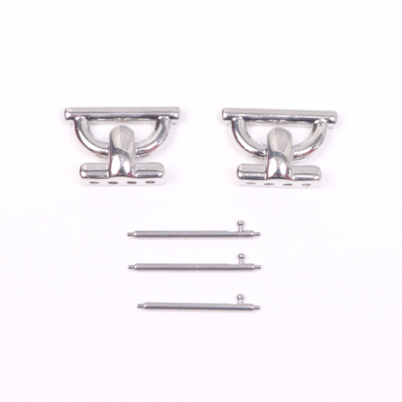 [Phong cách đính cườm khóa hình chữ D mới] Bạc / Giao diện 18mm (kèm kim tháo nhanh)