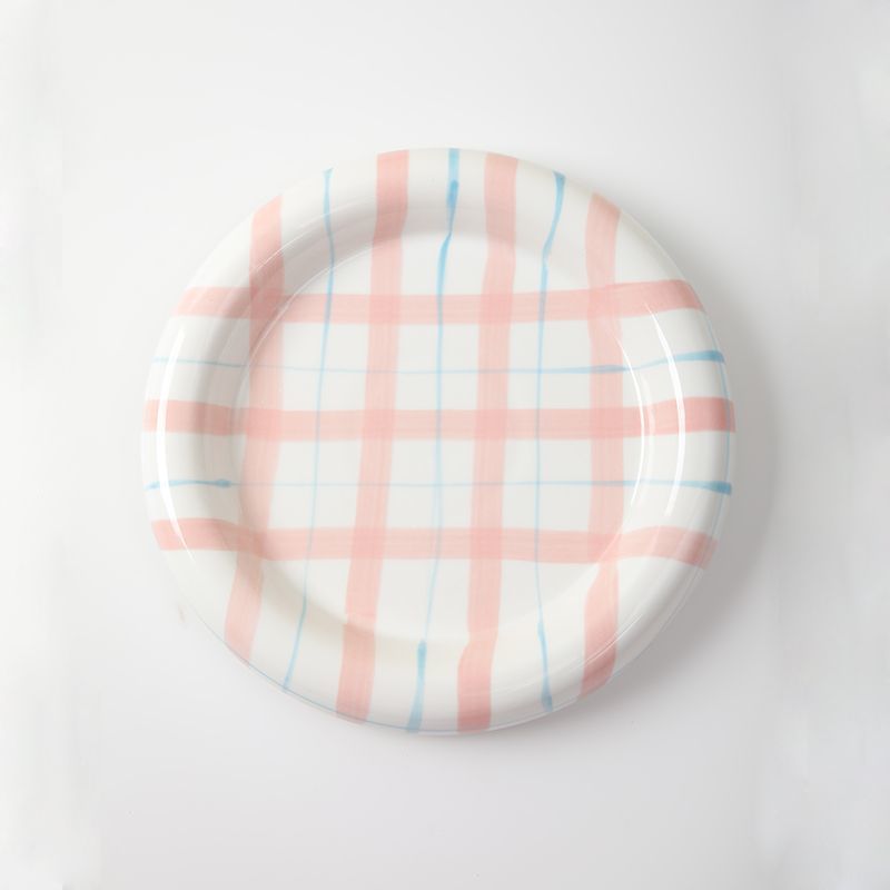 【디스크】핑크 그리드