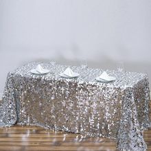 婚庆婚礼亮片桌布生日派对甜品台桌布Party布置婚桌装饰亮片布料