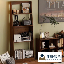 中古柜子床头书架展示架中古置物架客厅落地多层收纳复古超薄边柜