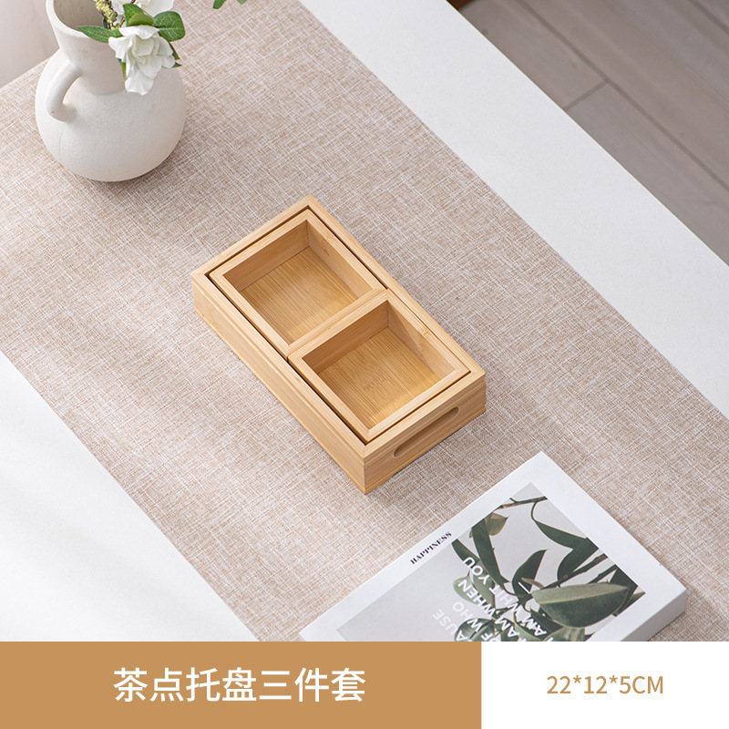 九宫格托盘餐具火锅配菜盘拼盘竹木盘围炉煮茶点心盒干果盘木质盘|undefined