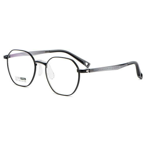 丹阳眼镜厂家批发7511S复古多边形眼镜框男青少年大童超轻眼镜架