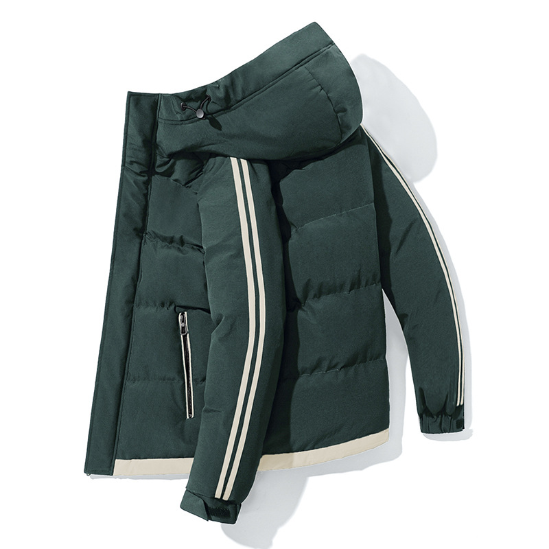 Vintervarma mäns tjocka huvor Fritids- och stiliga ungdomskläder Stora storlekar Arbetskläder Mode Kylsäker bomullsrock_voghion.com