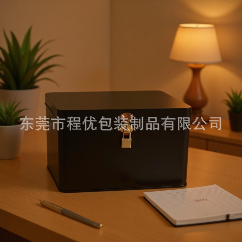 带锁翻盖铁盒现货大号私密物品玩具礼品包装家居衣物收纳金属盒