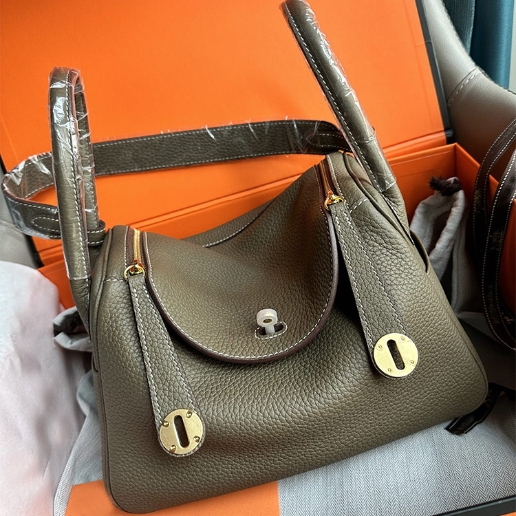 New Model Togo Top-Grain Leather Classic Stitched Lindy Bag Doctor's Pillow Bag Single Shoulder Crossbody Genuine Leather Bag New Model Togo Top-Grain Leather Classic Stitched Lindy Bag Doctor's Pillow Bag Single Shoulder Crossbody Genuine Leather Bag