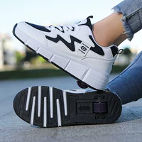 Новый стиль кроссовок Heelys для детей, роликовые коньки с одним и двумя колесами, обувь для мальчиков и девочек, обувь Heelys, детская обувь на колесах, роликовые коньки