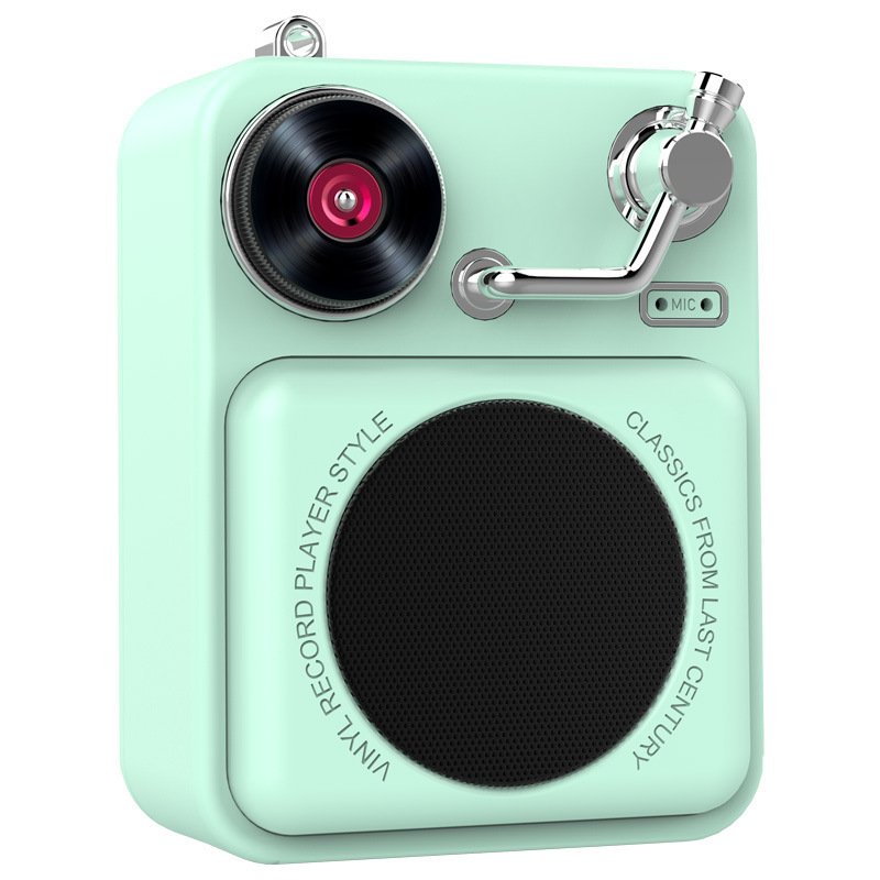 艾吾AVWOO新型bluetoothスピーカー復古原子レコード機携帯型屋外ミニ音響工場プレゼント|undefined