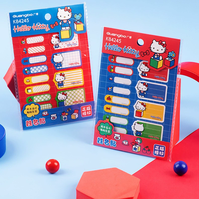Подарочный набор Sanrio, Hello Kitty, наклейка с названием мультфильма, канцелярские товары