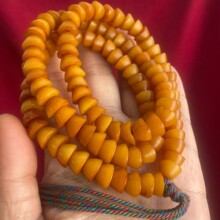 文玩藏式老灵骨不规则元宝珠108颗男女款批发配饰