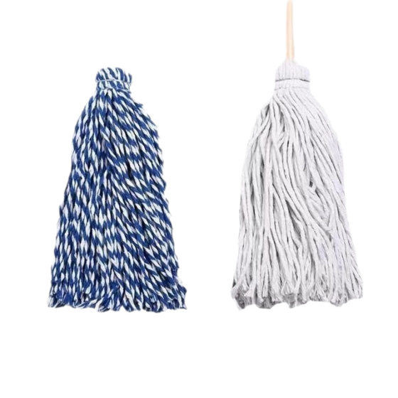 Wooden handlebar round head mop wooden pole large absorbent cotton thread mop old-fashioned household hotel company factory cleaning special