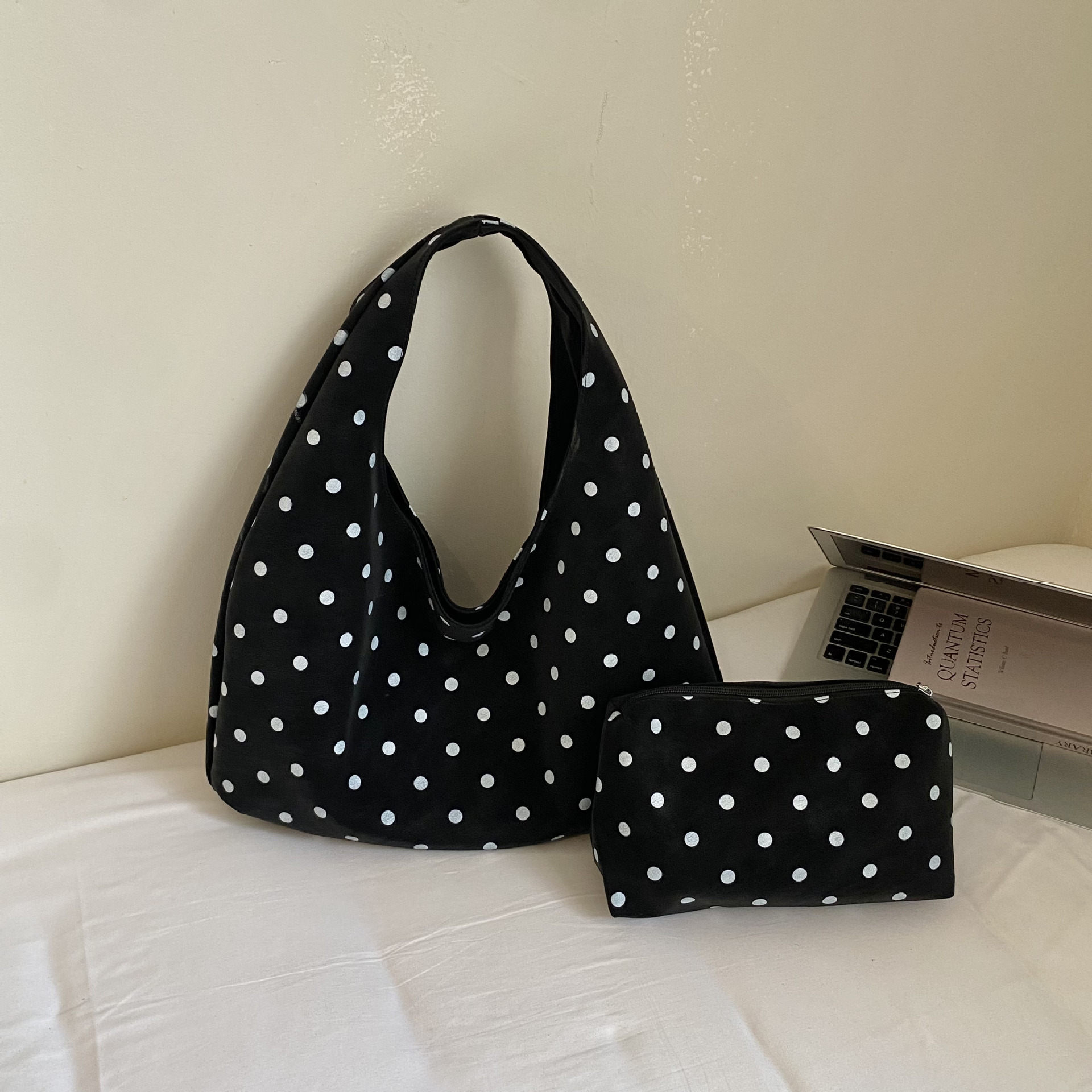 Bolsa de hombro de tela de nylon de gran capacidad, bolsa de mano diaria de doble cara de comercio exterior, bolsa de brazo