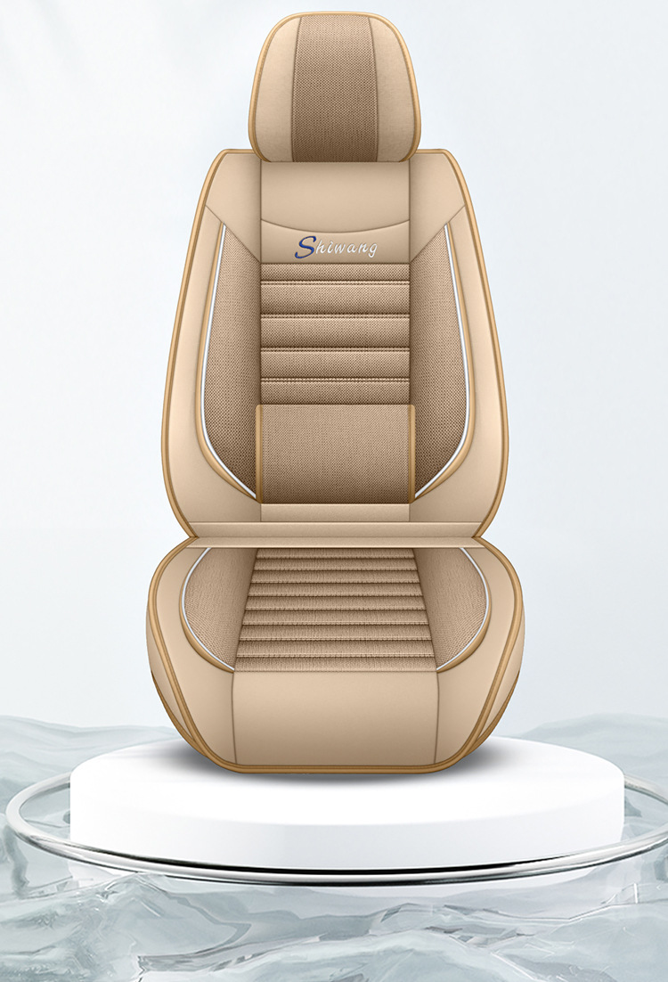 Cross-Border Linen Breathable Car Seat Cover Cushion Universal Four-Season Full-Cover Seat Cover Cushion Comfortable Foreign Trade