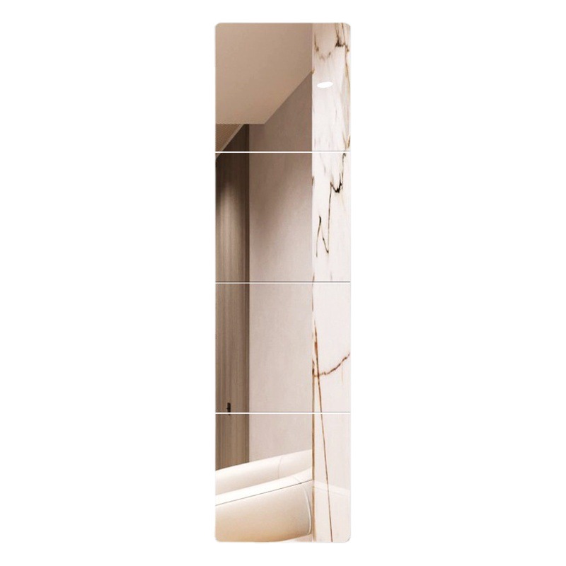 Full-Length Mirror, Fitting Mirror, Wall-Mounted Dressing Mirror, Bathroom, Dormitory, Wardrobe, Bedroom, Home Use, Self-Adhesive Splicing Mirror, Frameless Mirror