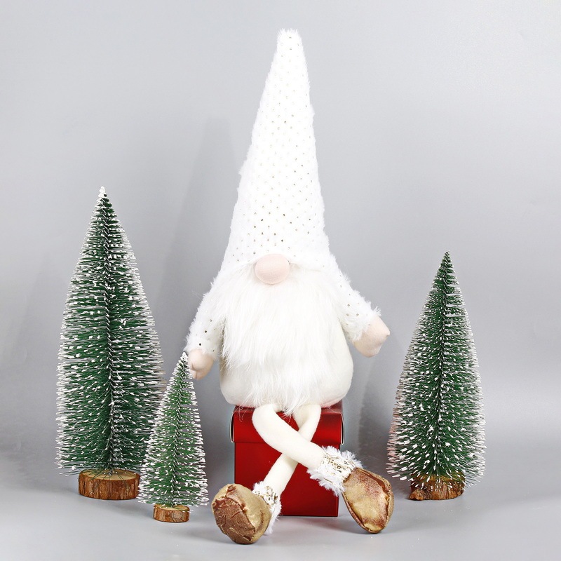 クリスマスノーム吊り脚人形ルドルフニットクリスマス装飾座り人形装飾品顔のない人形|undefined