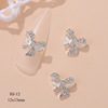 Japanese metal nail decoration with bow, decorations handmade for nails, new collection, wholesale