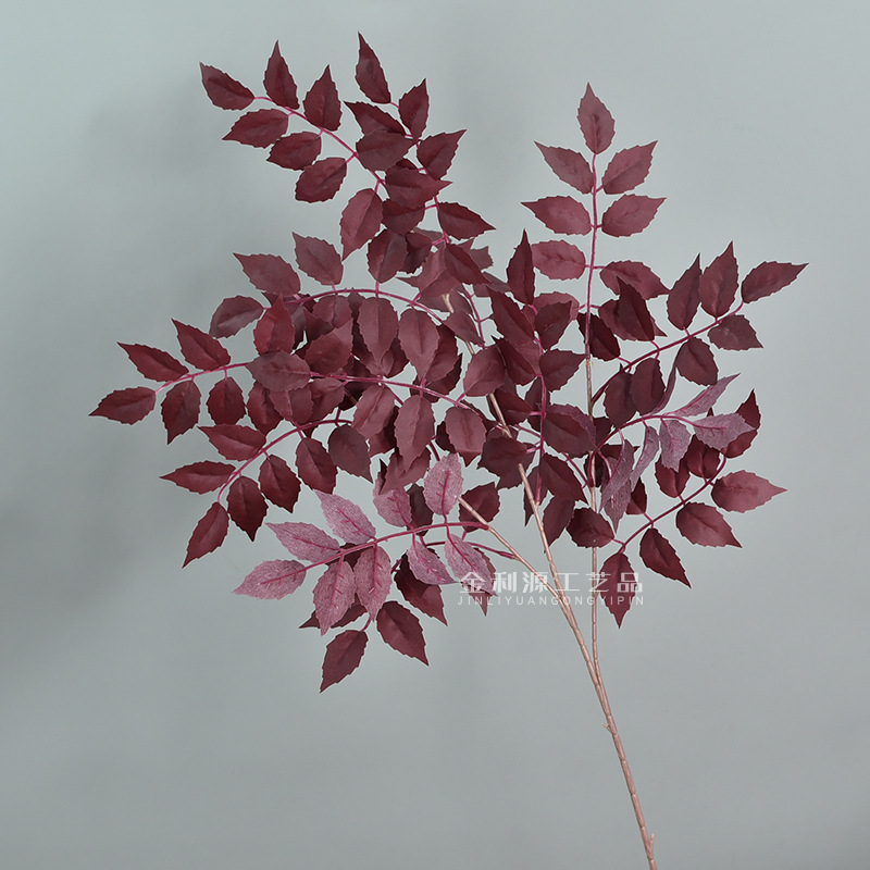 단일 Lingxiao 잎 와인 레드
