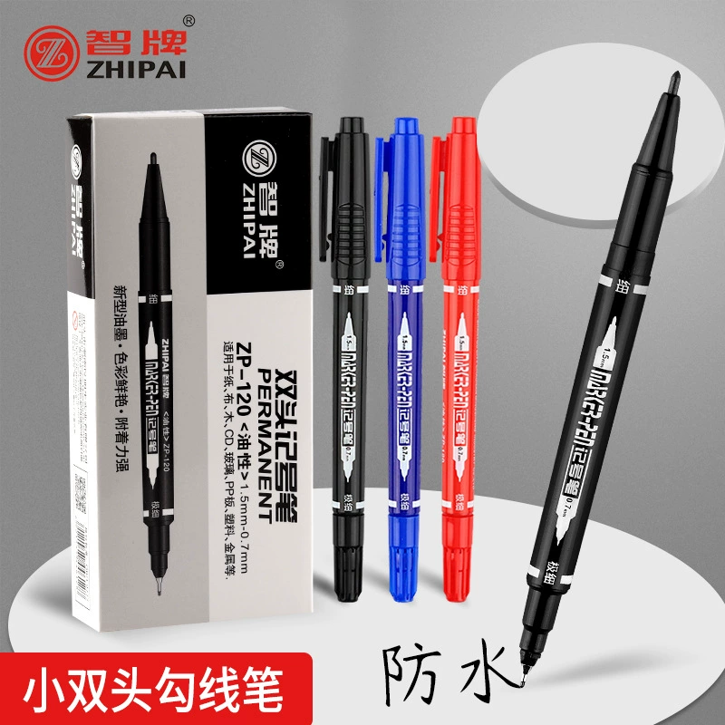 Zhicard ZP120 маленькая масляная маркерная ручка с двойной головкой для студентов с художественным ходом особой толщины