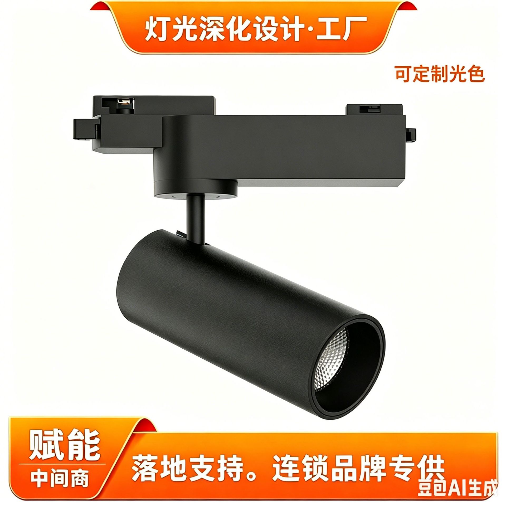 COB轨道灯2700K3500K5500K97显指超市品牌连锁商店led导轨服装店