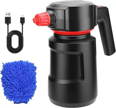 New electric spray bottle 2L high-pressure Portable car washer - black-red-and-yellow-2l-foam-sprayer