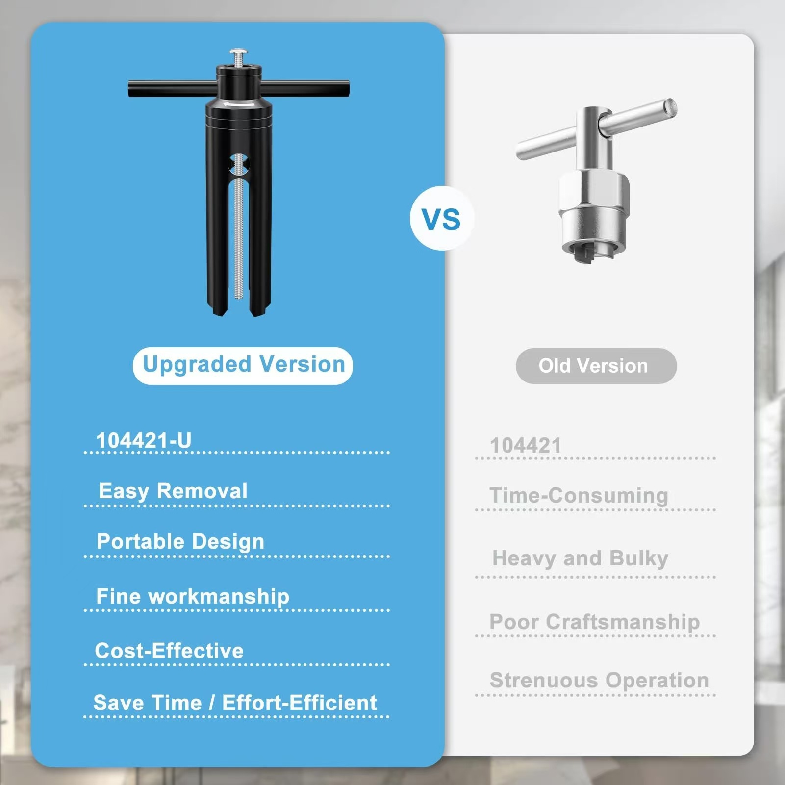 Cross-Border Foreign Trade Hot-Selling Pressure Balance Tool 104421U Black Tool Core Extractor Valve Core Removal Tool