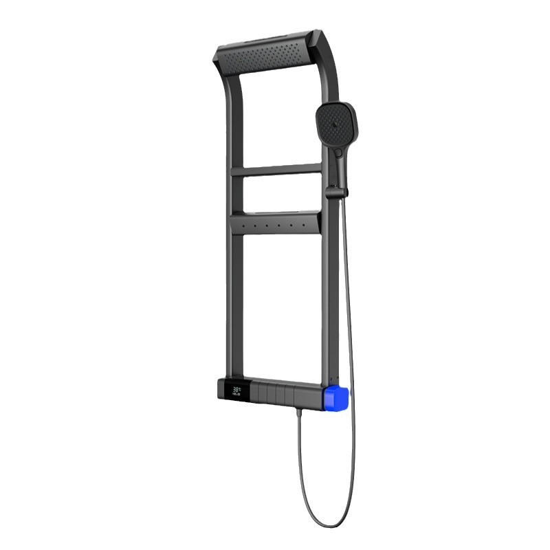 Elevador pistola ducha gris juego de ducha almacenamiento de doble capa multifuncional baño en casa ducha presurizada blanco lechoso