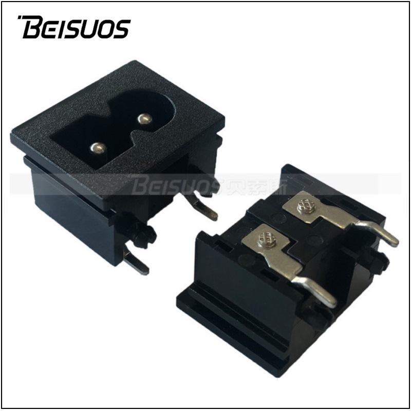 D8型插座D字8字形2.5A250V音响功放用 PCB脚端子8字插座器具插座