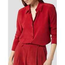 「时里」百搭纯色无口袋真丝衬衫多色衬衣桑蚕丝长袖上衣女 S2250