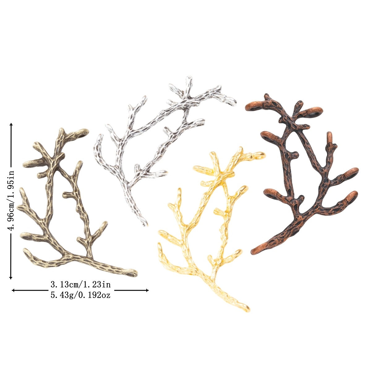 DIY饰品配件复古锌合金 树枝 树叶 连接器挂件 zakka厂家直销4554