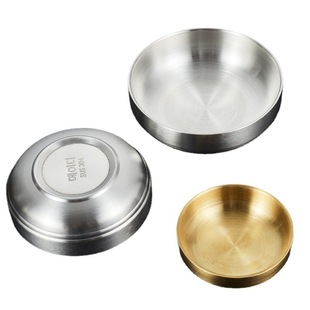 304 Stainless Steel Korean Style Seasoning Dish Cold Dish Korean Golden Pickle Dish Rice Bowl Cooking Bowl Dip Dip Dish