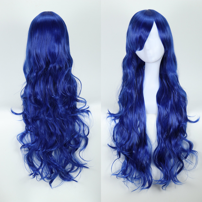 Aliexpress New Wig European and American Halloween Cos Long Curly Anime Cosplay Colorful European and American Wig 70cm
