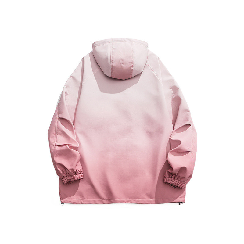 Montaña al aire libre chaqueta de asalto encapuchada hombre otoño japonés retro suelto de gran tamaño chaqueta de trabajo con cremallera