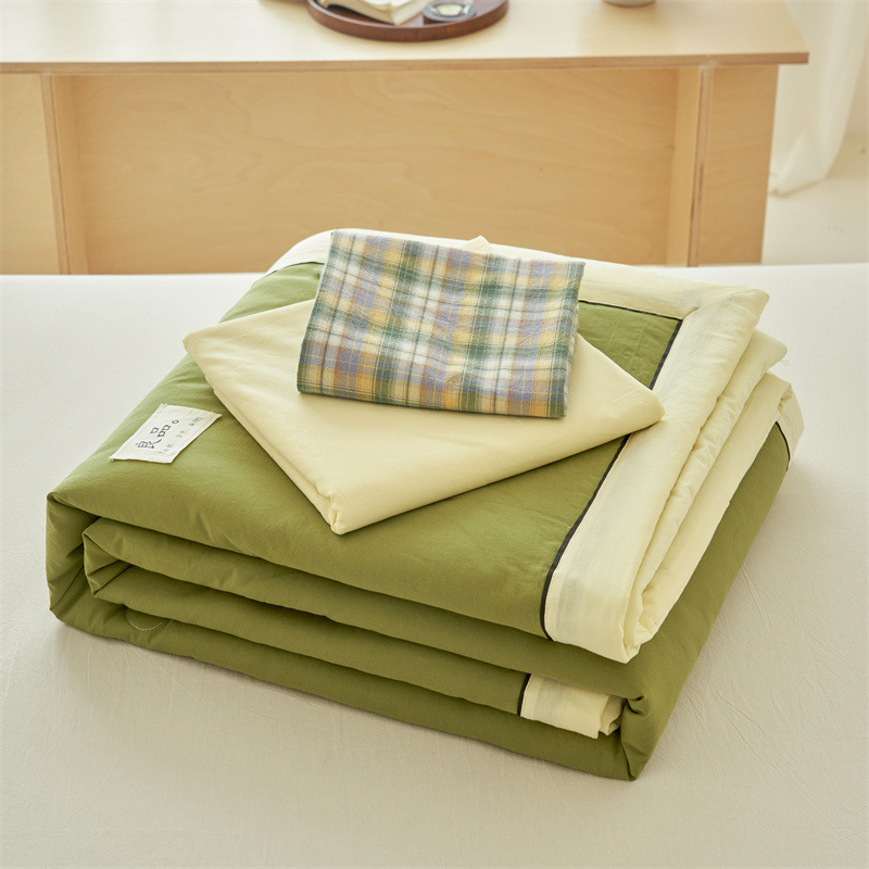 Edredón de aire acondicionado de algodón edredón fresco de verano edredón individual lavable a máquina en verano edredón de verano dormitorio de estudiantes edredón delgado núcleo 3