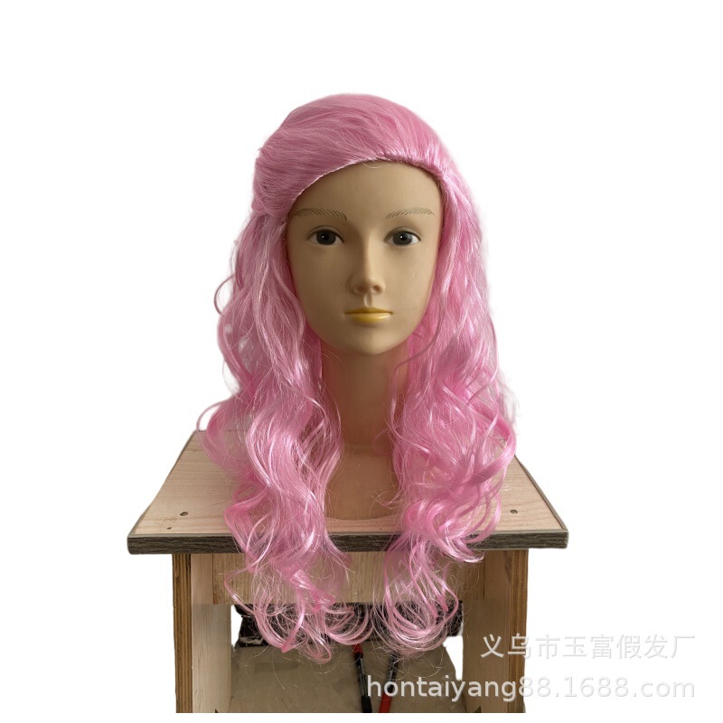 2024 New Anime COS Descendants 4 Wig Descendants 4 Queen of Hearts Pink Long Curly Wig