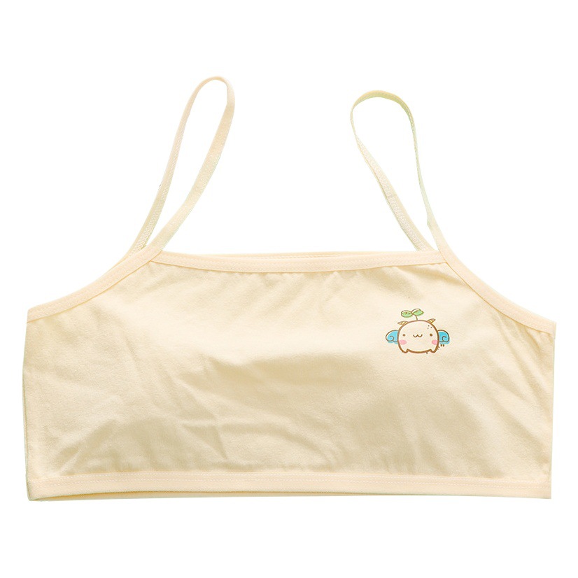 Pinduoduro versión popular del desarrollo de adolescentes estudiantes de primaria chaleco ropa interior de algodón puro sujetador niñas usan dibujos animados anti-Bump