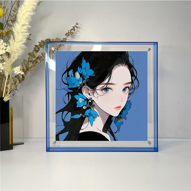6inch Acrylic photo frame, colorful double-sided transparent picture frame, DIY photo printing, A4 poster mounting, wall hanging