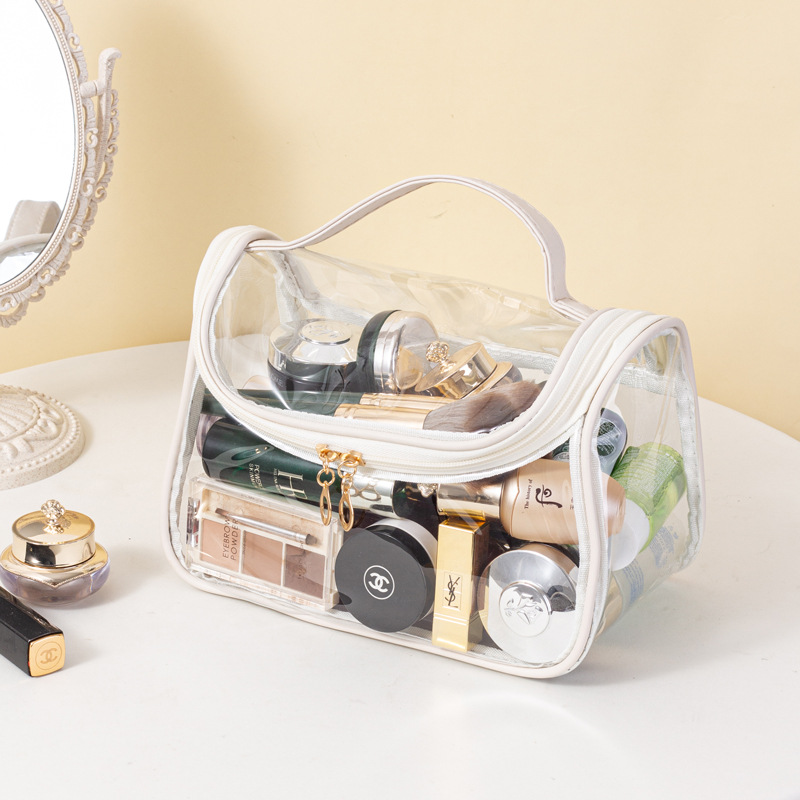 2024 nuevo bolso de almacenamiento de cosméticos bolso de hilo de red de amor de alto valor bolso de lavado portátil de gran capacidad para salir